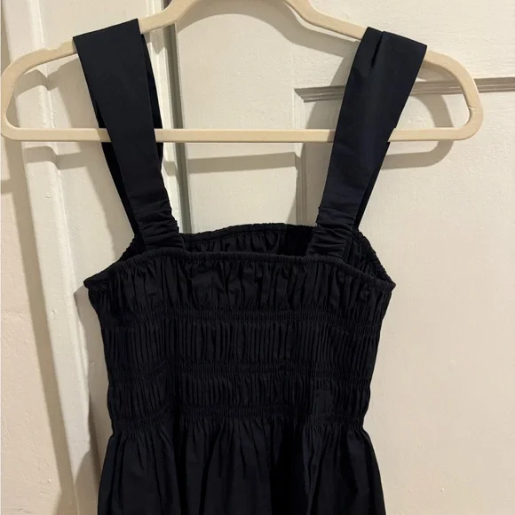 STAUD Black Smocked Peplum Top - Picture 3 of 4